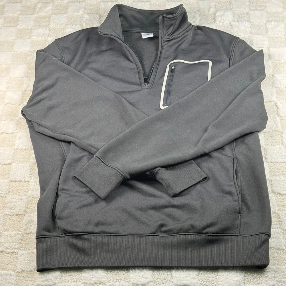 Old Navy Rec Tech Performance Gear Men's‎ Gray Quarter Zip Pullover Sweatshirt M